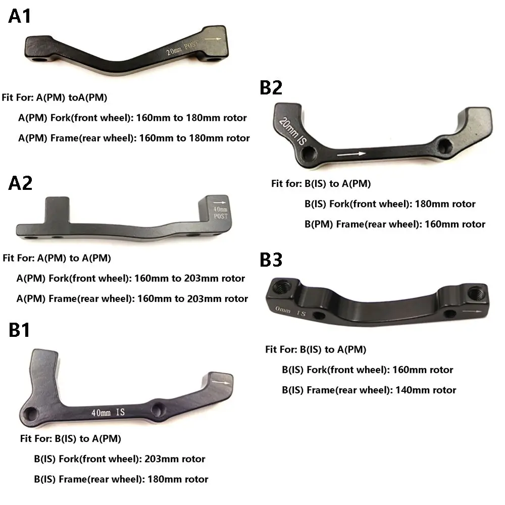 180mm 203mm Bracket Mountain Bike A To B Disc Brake Adaptor Bicycle Accessories PM/IS Converter