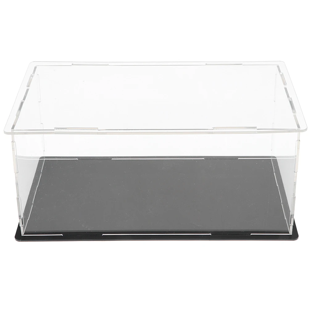 Acrylic Display Box Perspex Case Self-Assembly  Base Dustproof For Model