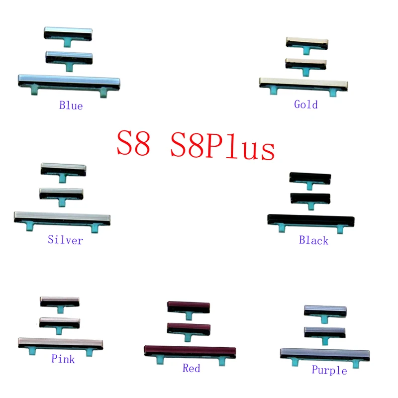 1Set Power On Off Swith Volume Button For Samsung Galaxy S8 Plus S8Plus G950F G950 S8+ G955 G955F G955U Housing Side Key