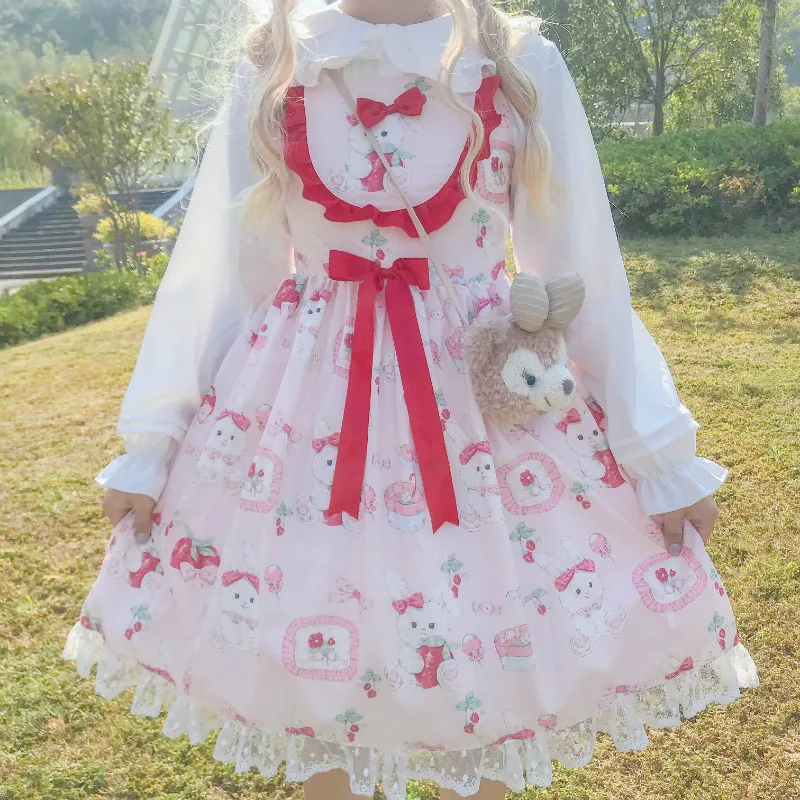 Prinzessin Lolita Süße JSK vintage Kawaii Prinzessin Lolita Kleid bowknot viktorianischen kleid kawaii mädchen gothic lolita loli cosplay