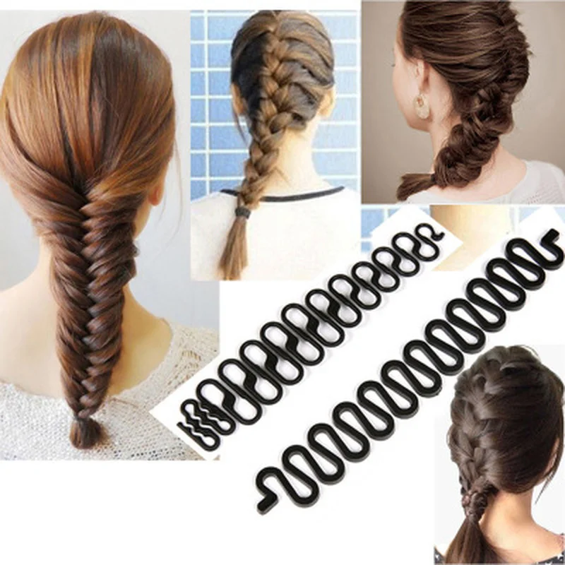 Fashion Hair Accessories For Girl Women Hair French Braid Clip Magic Styling Stick Diy Bun Maker Tool Hair Bun Maker