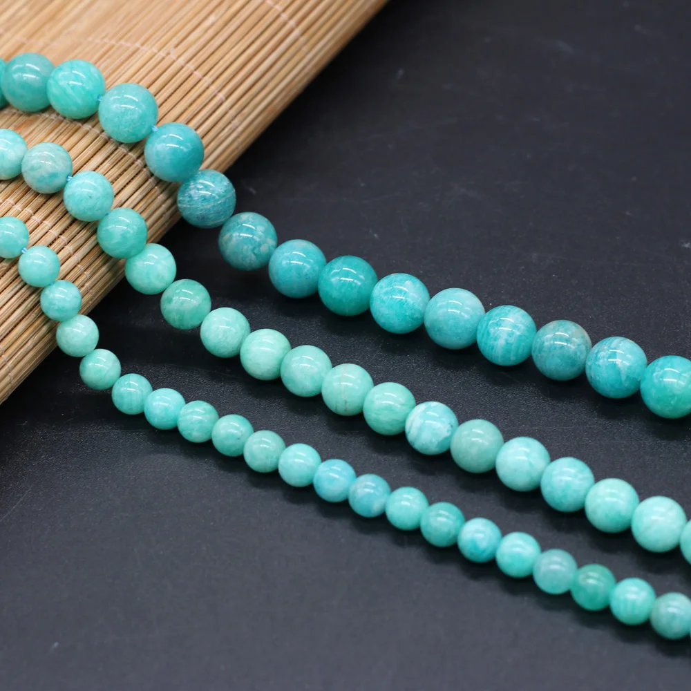 Natural Green Amazonite Stone Beads for Jewelry Making, DIY Necklace, Bracelet Accessories, Gift, High Quality