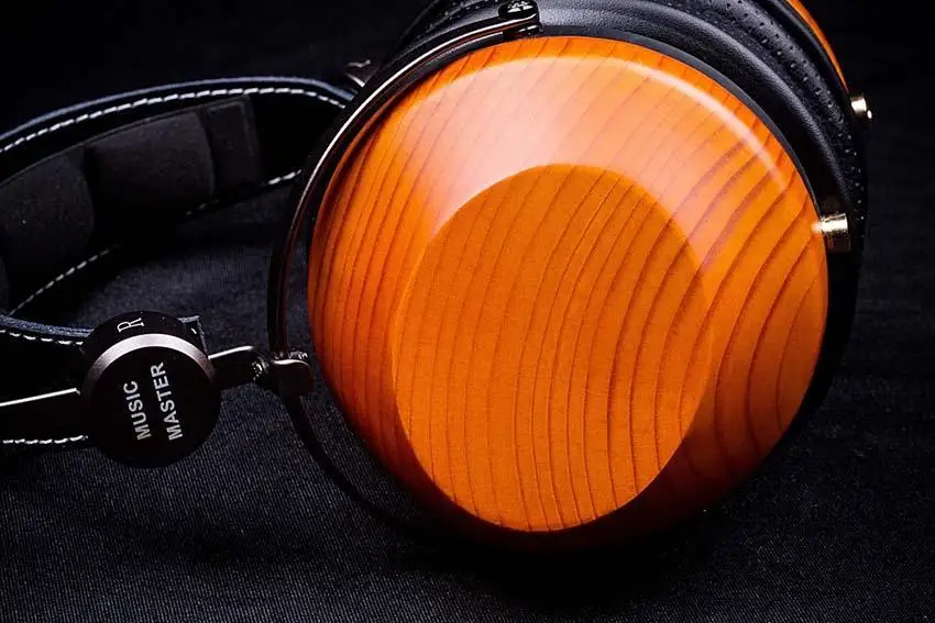 Música mestre 66mm nano diafragma de madeira plana música audiophile músico over-ear fechado-back fones de ouvido pk HE-R10 hd800