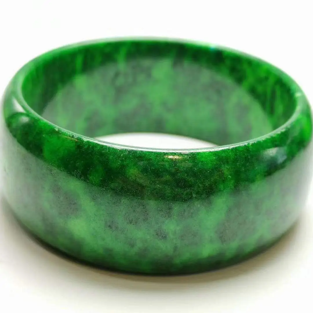 Natural High Quality Emerald Green Original Ecological Pattern Jade Bangle Classics Jewelry