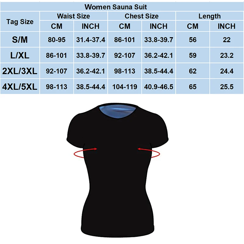 Women's Heat Trapping Shirt Sweat Body Shaper Sauna Vest Waist Trainer Thermo Slimming Overbust Tank Top Fat Burner Weight Loss