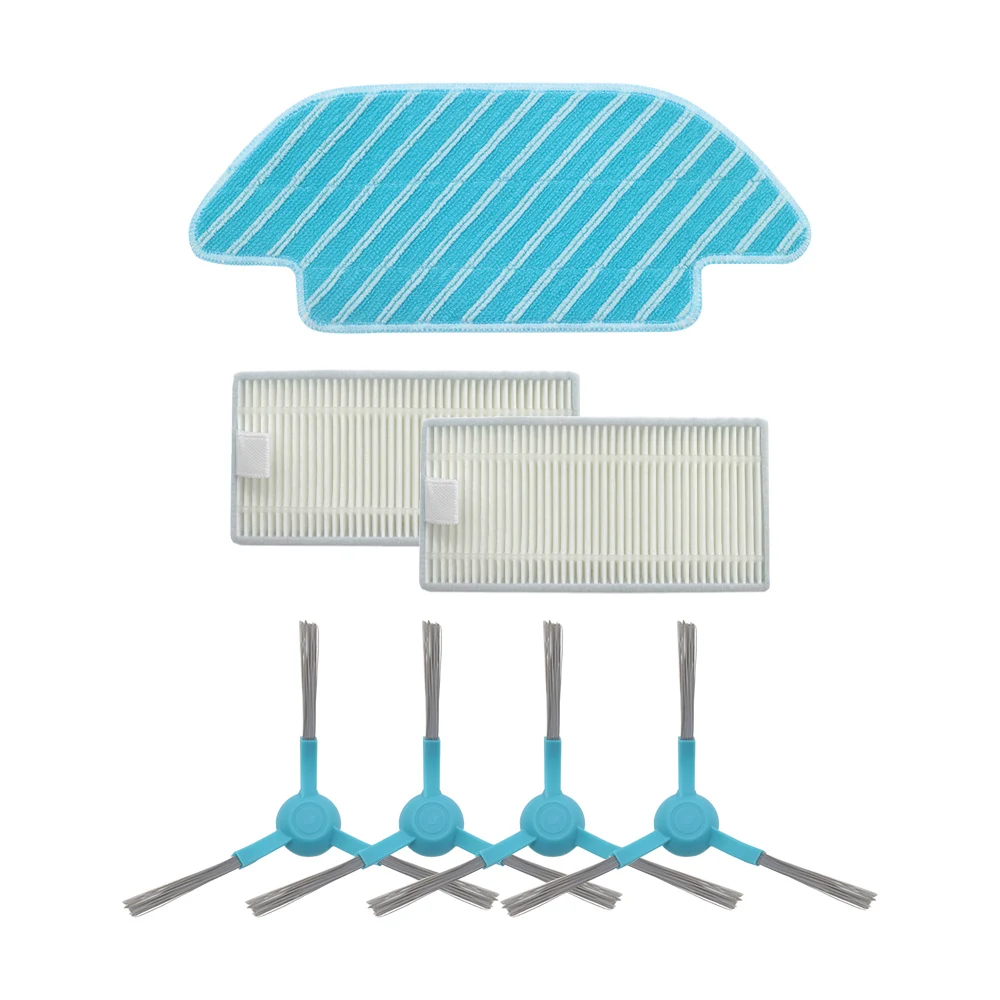Escova lateral hepa, acessórios de tecido para aspirador de pó robô conga 4090 series
