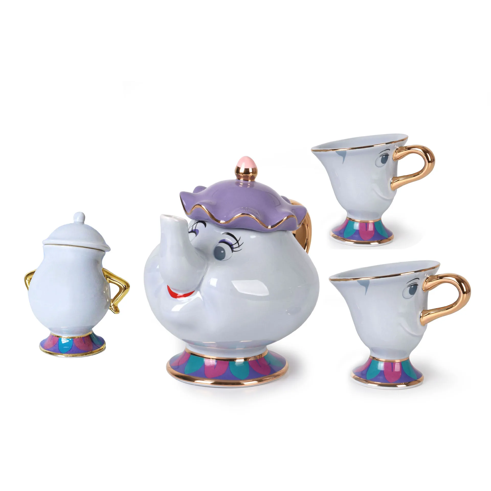 Beauty Sugar Bowl Pot Geniune Ceramic Coffee Tea Set Cartoon Xmas Gift