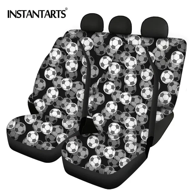 

Set Of 5 Car Interior Seat Covers Seat Covers Soccer Prints Basketball Pattern car Protector Accessories Suitable For Most Cars