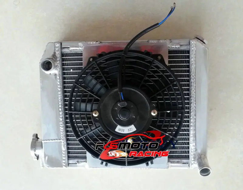 

50mm Aluminum Radiator + Fan For Austin Rover Mini 1275 GT 1959-1997 1996 1995 1994 1993 1992 1991 1990 1989 1988 1987 Manual MT
