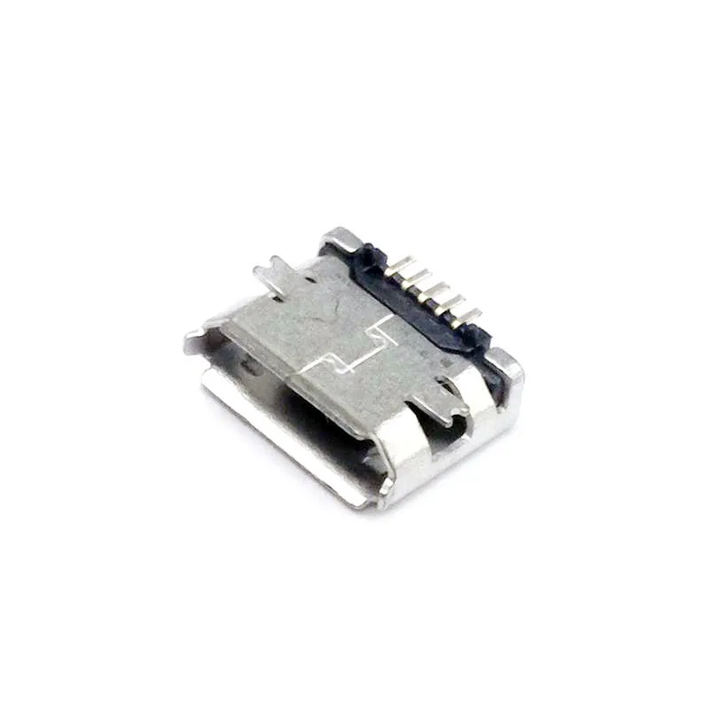 50pcs/lot USB Connector Female Port Jack Tail Sockect Plug For Android phone data connector 5Pin Micro-B SMD Micro