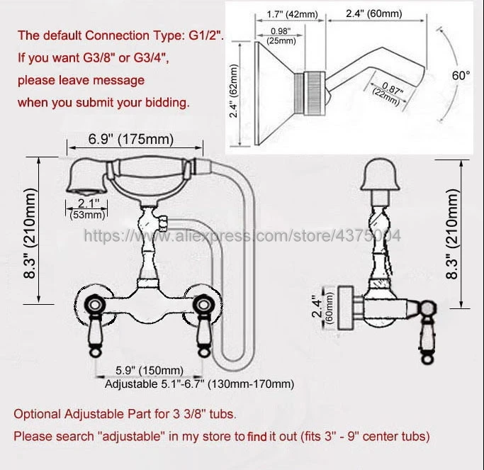 Golden Brass Bathroom Faucet Bath Faucet Mixer Tap Wall Mounted Hand Held Shower Head Kit Shower Faucet Sets Nna924