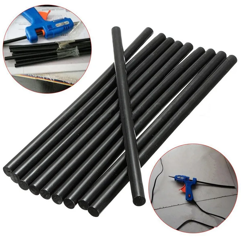 10Pcs 270mmx11mm Black Hot Melt Glue Sticks For Glue Gun Auto Repair Car Dent Paintless Removal Hand DIY Repair Tool