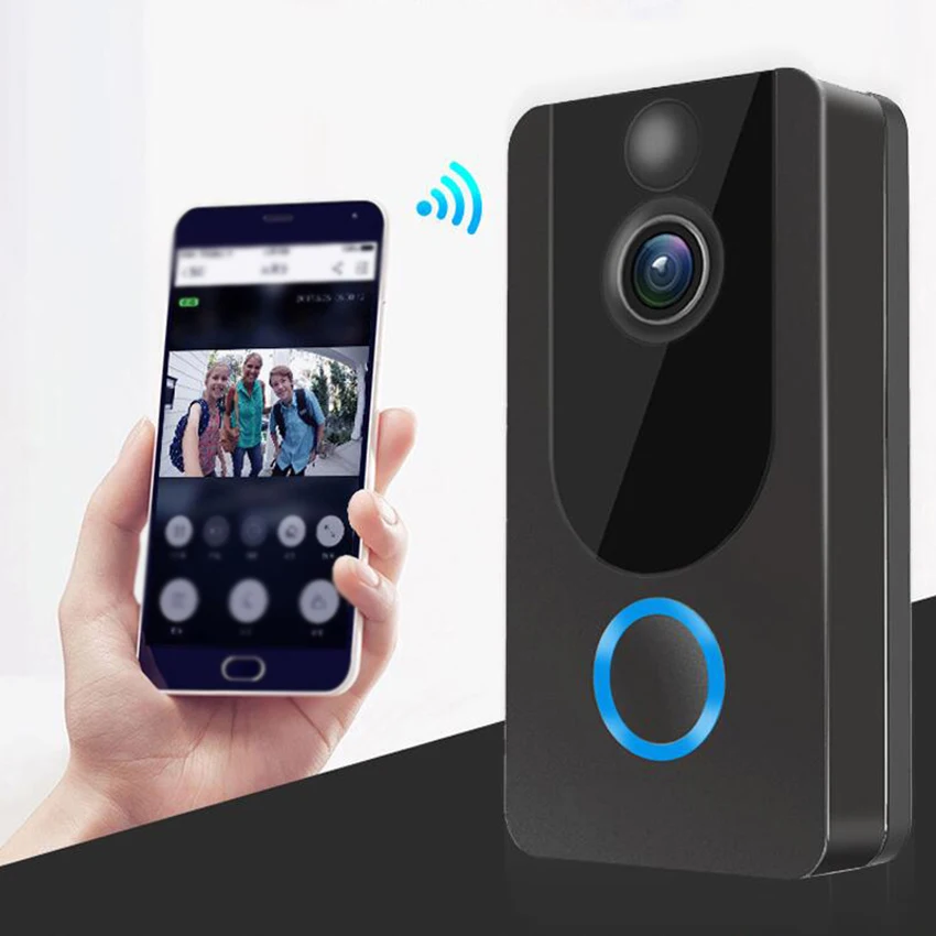 WiFi Video Doorbell Camera with HD Video, Motion Sensor, 2-Way Talk, 3 Months Free Cloud Storage, Waterproof, Night Vision