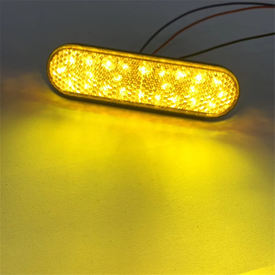 Universal 24led motocicleta transformar luz refletor amarelo 1 peça