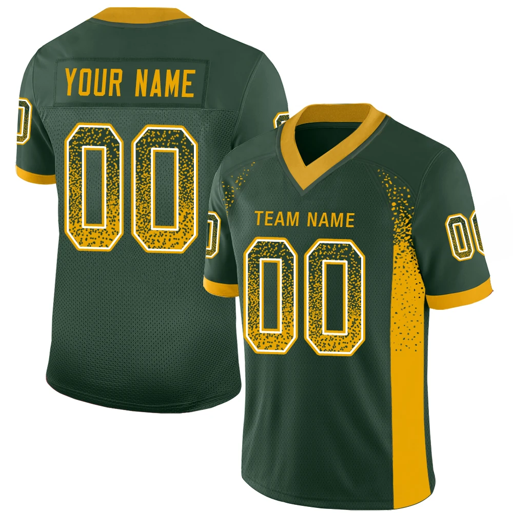 Custom American Football Jerseys High Quality Gradient Color Football Shirt Printed Football Jersey for Adults Kids Men