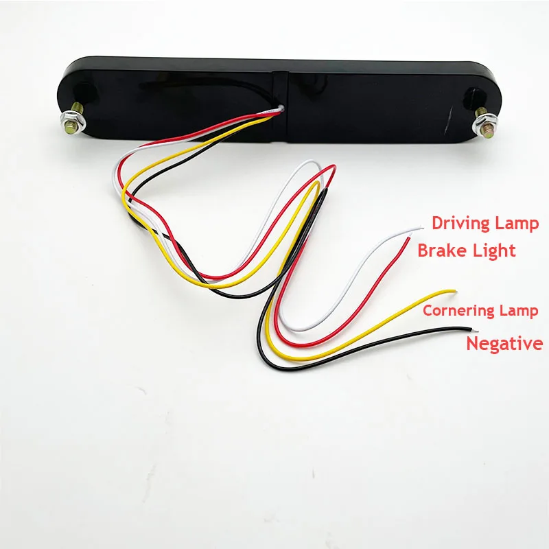 2Pcs Waterproof LED Trailer Tractor Truck Tail Light 3 in1 Neon Brake Stop Turn Signal Boat Car Flowing Water Rear Lamps 12V 24V