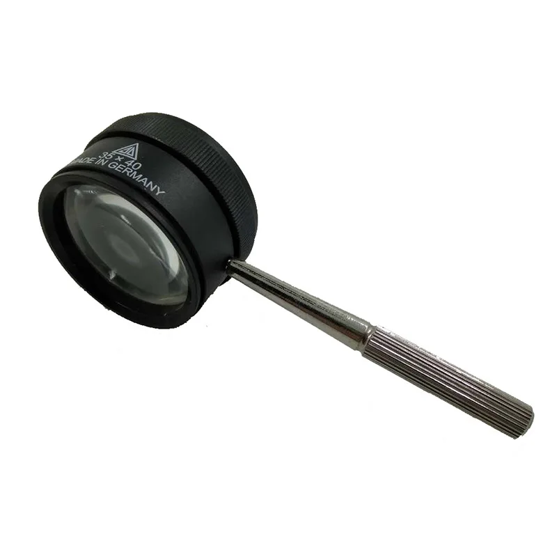 Portátil handheld lupa 35*40mm lidar com avaliação lupa 35x leitura jornal avaliação jóias