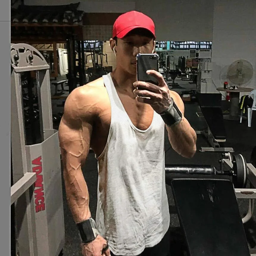 New Brand Muscle Vest Bodybuilding Tank Top Men Summer Fitness Mens Singlets Cut Off Gym Clothing Solid Mesh Sleeveless Shirt image 6