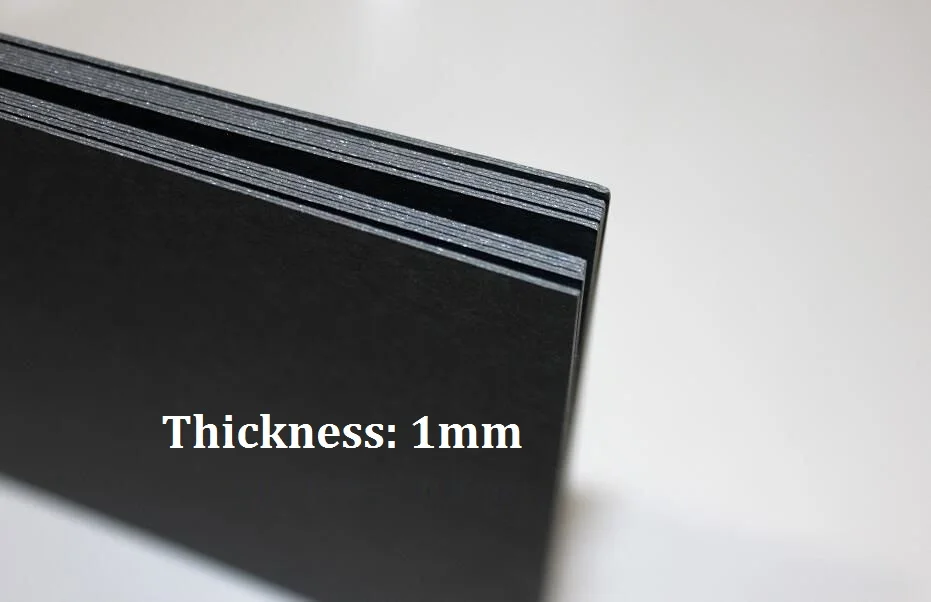 Size A5 Thickness 1mm Matte Black Paper Chipboard Thick Paper Cardstock Card Cardboard For Craft Cardmaking Scrapbook