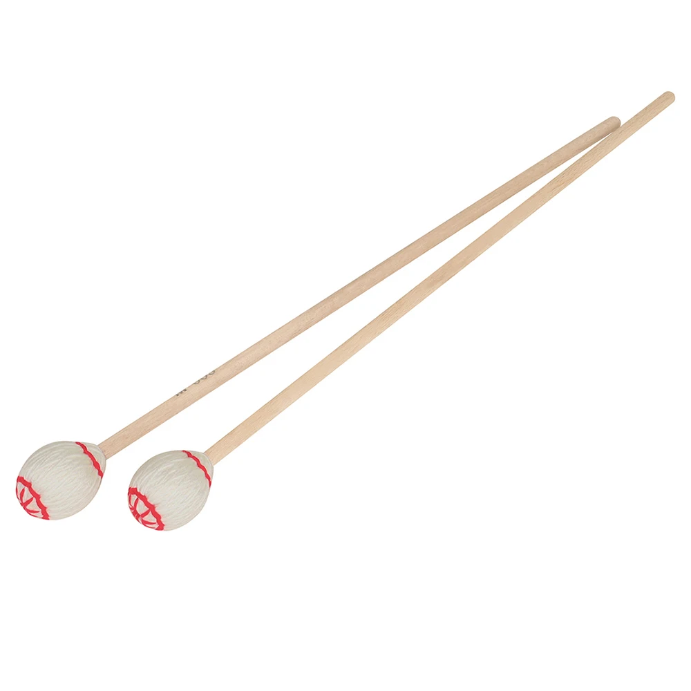 1 Pair Marimba Mallets Percussion Accessories Maple Handle Drumsticks for Xylophone Glockenspiel Bells Musical Instrument Parts