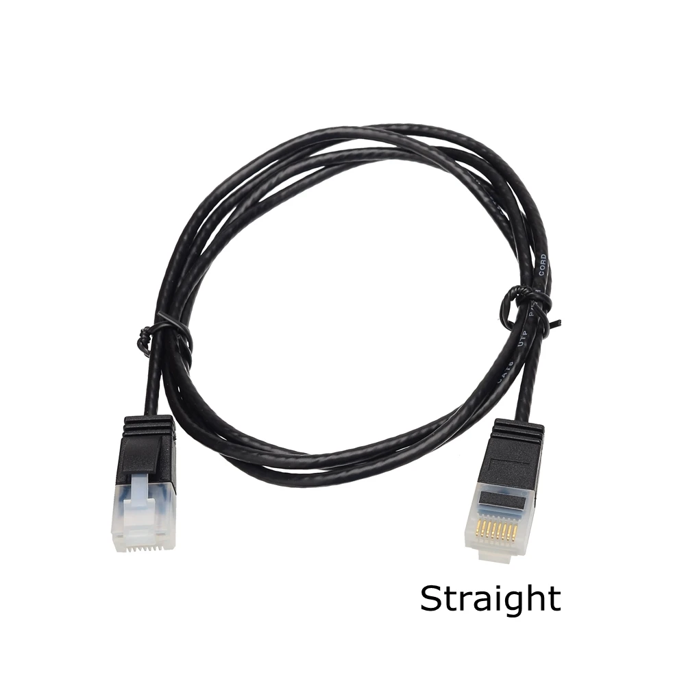 Cat6 kabel Ethernet RJ45 kątowy kabel sieciowy UTP Patch Cord 90 stopni Cat6a Ultra cienki Lan krótkie kable 0.25M 1M 2M 3M 5M