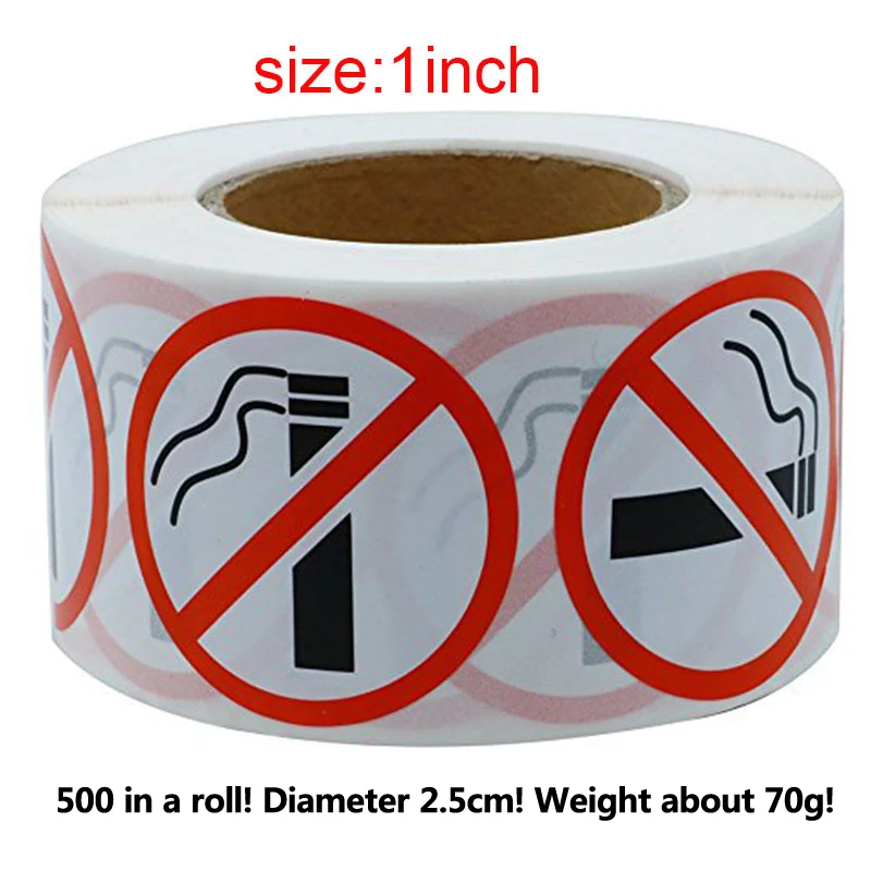 50-500pcs Danger Sticker art paper Funny No Smoking Warning Decal wholesale Superior quality