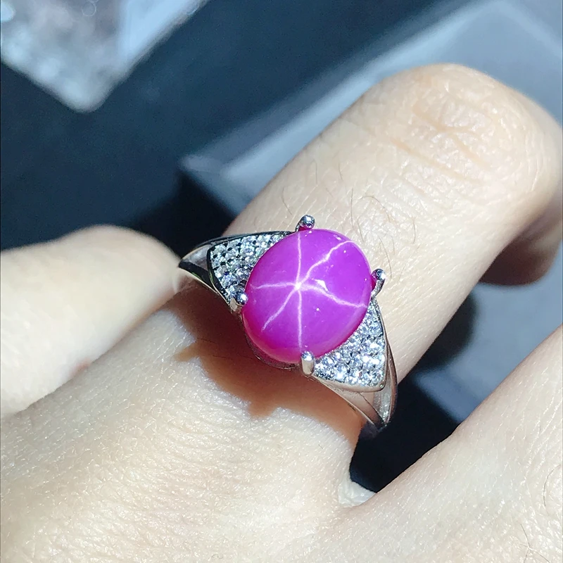 Star Ruby Ring Star Line beautiful lady 925 silver ring special promotion