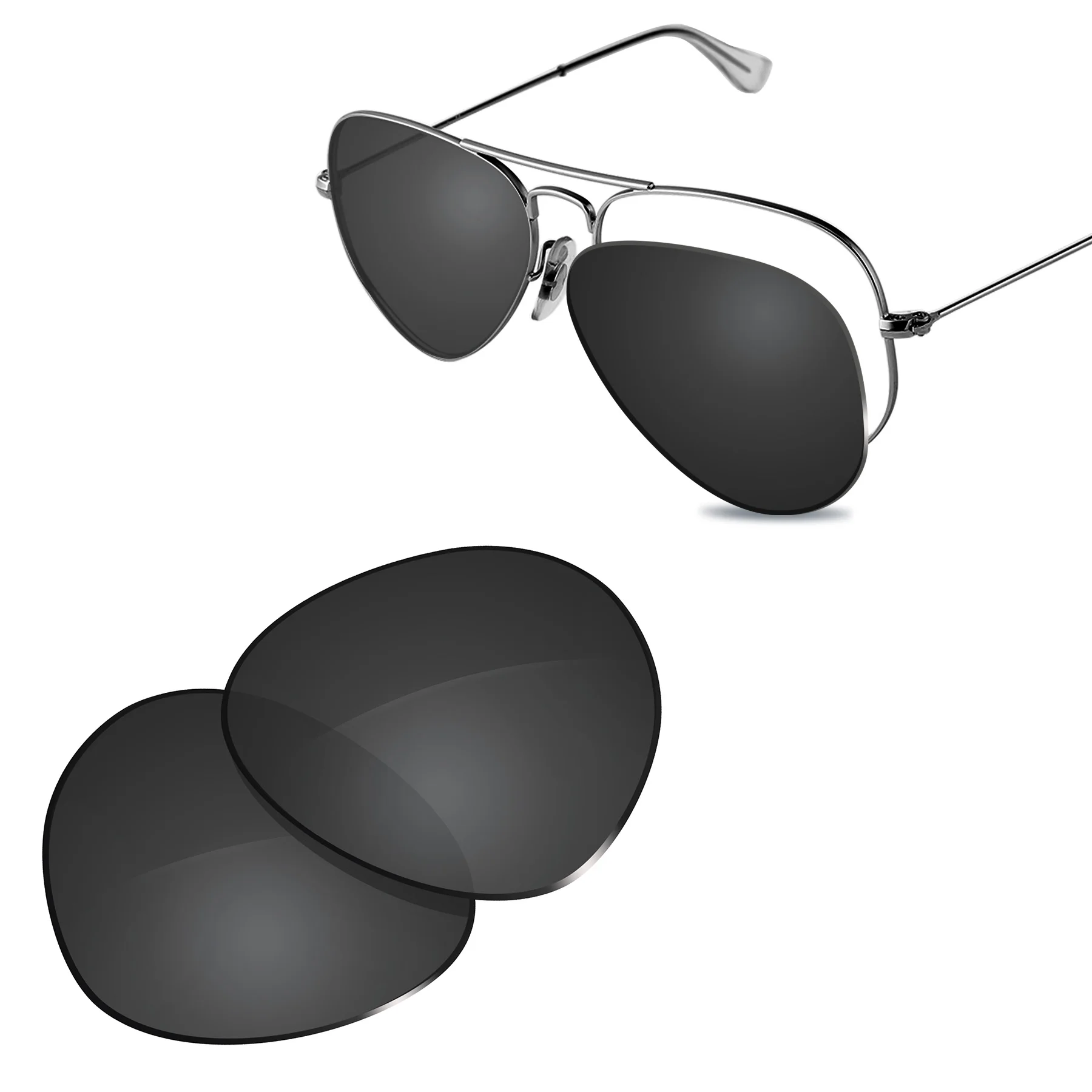 Glintbay lenti di ricambio polarizzate New Performance per occhiali da sole Ray-Ban RB3025-55-colori multipli