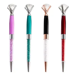 1pcs New Fashion Diamond Metal Ballpoint Pen Creative Christmas Gift Crystal Writing Pens For Kids Great School Stationery