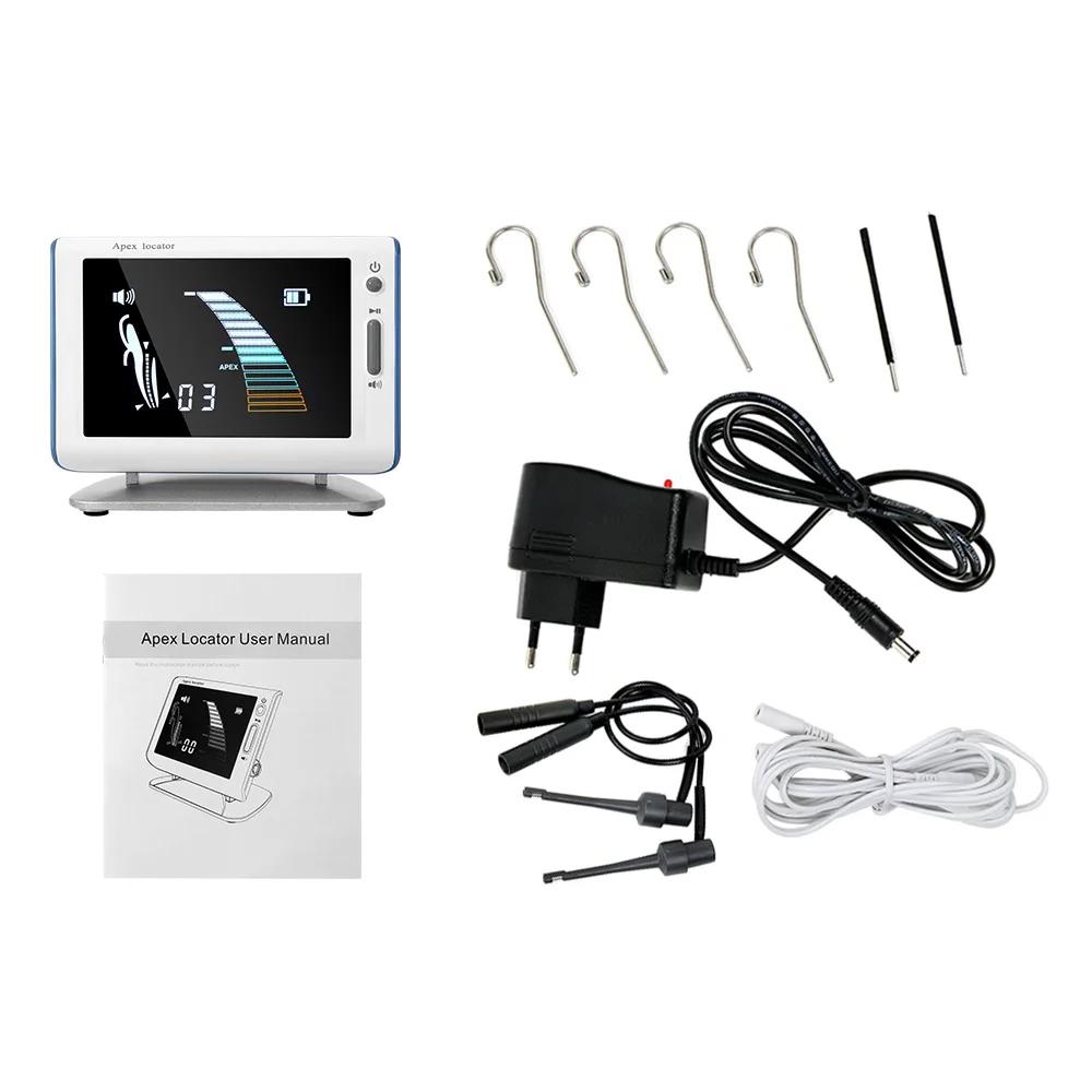 AZDENT Dental Apex Locator pomiar kanału korzeniowego pomiar 4.5 LCD z sondą karabińczyk