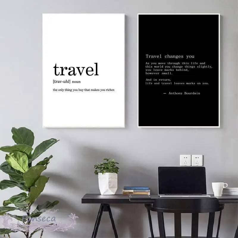 Airport Departures Destination Poster Honeymoon Travel Quotes Canvas Painting Wall Art Pictures Home Decor(Accept Customization)