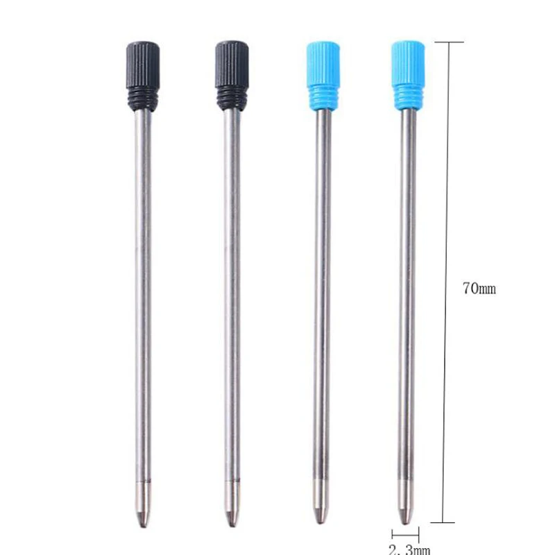 10PC metal Ballpoint Pen ink Refills BLACK blue Stationery Office School Supplies