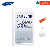 New productSamsung 256GB 128GB 64GB 32GB SD memory card EVO Plus U3 V30 Read speed 130MB/s high-speed digital camera memory card