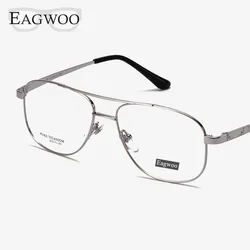Titanium Eyeglasses Double Bridge Vintage Nerd Big Size Optical Frame Prescription Reading Spectacle For Wide Face Men Glasses