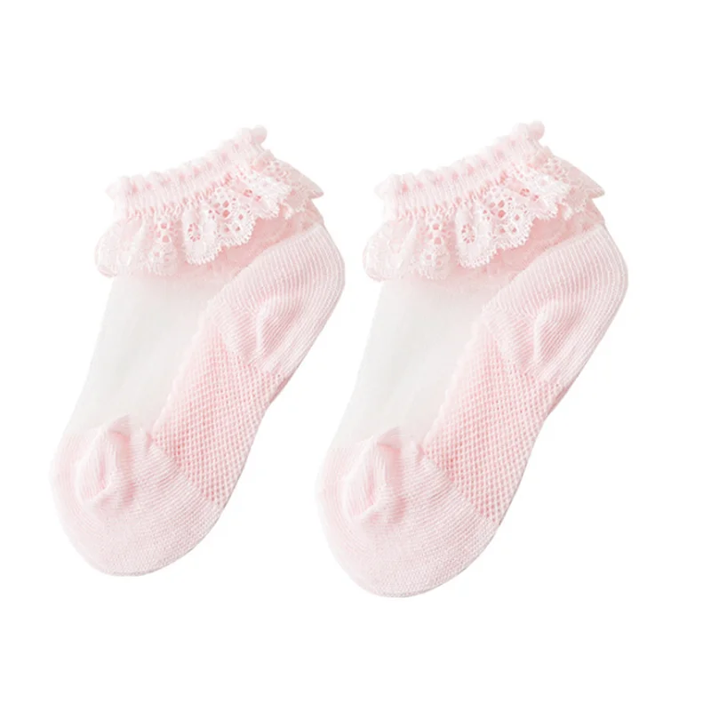 New girls lace socks spring summer casual thin girls's children's socks