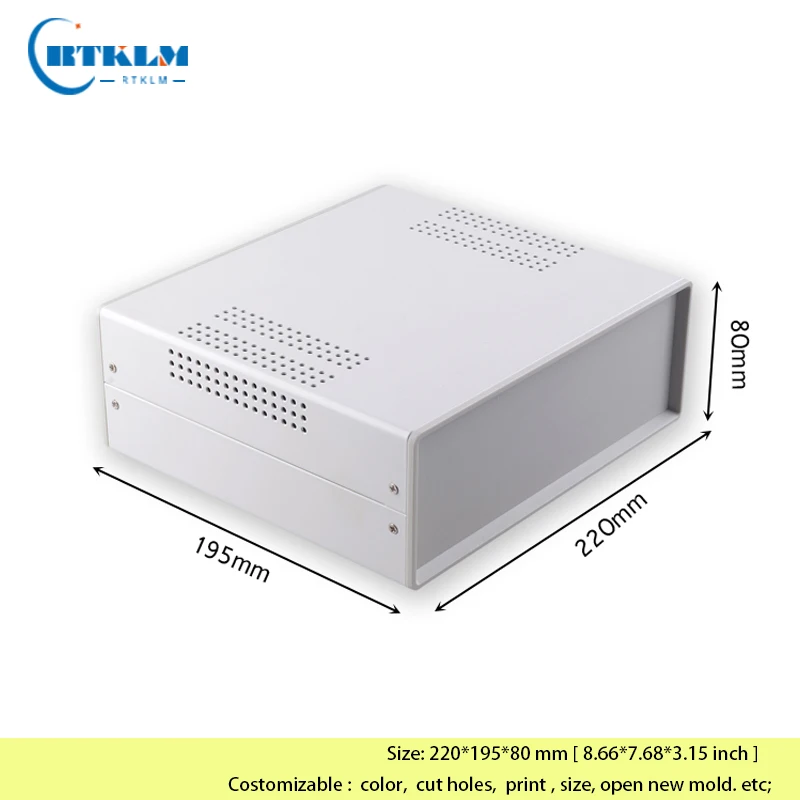 DIY iron electrical instruments box Iron metal enclosures for electronics junction box 220*195*80mm housing project control box