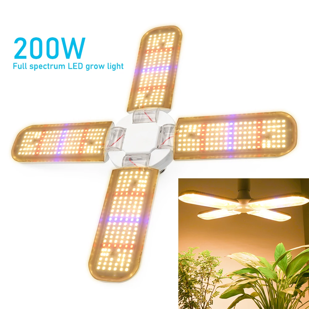 Foldable LED Grow Light E27 Phyto Lamp Full Spectrum SMD2835 Bulb for Growbox Indoor Plants Bloom Flowering Grow Lamp Garden