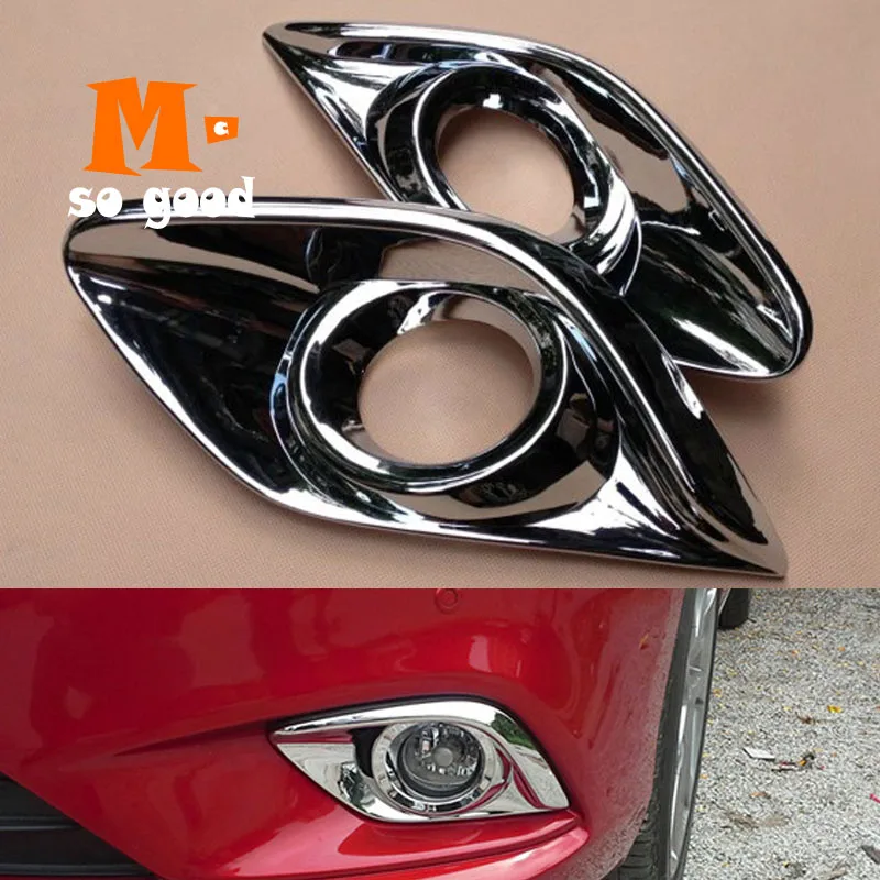 

For Mazda 6 2013 2014 2015 2016 2017 2018 Atenza Accessories Car Front Fog Light Lamp Cover Trim ABS Chrome Car Styling Sticker