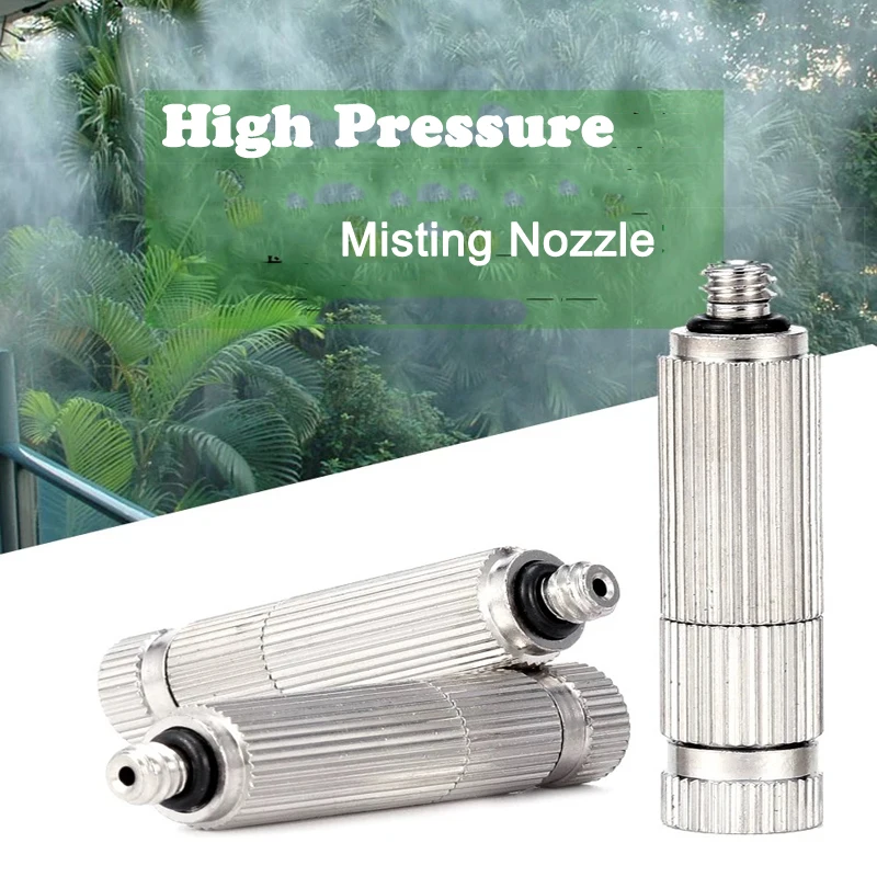 High Pressure Adjustable Nozzles Aperture 0.1-0.5mm with Filter for Outdoor Mist Cooling System