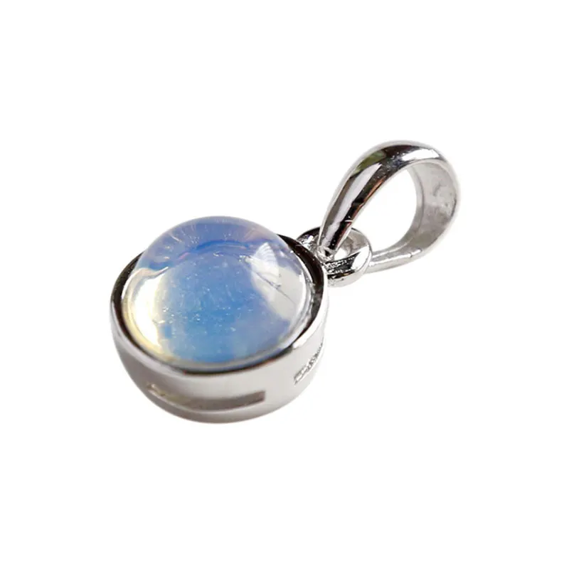 F.I.N.S Classic Hot 100% 925 Sterling Silver Natural Malachite Blue-Sand Crystal Opal Stone Tigereye Gem Pendants Je