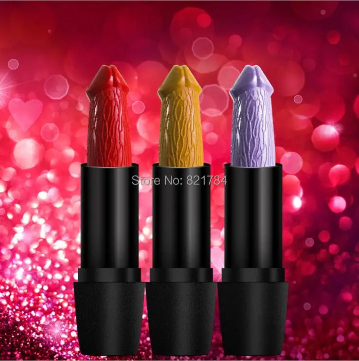 Creative styling Penis Shape makeup lipstick new mushroom head matte handmade lip stick 3.8g