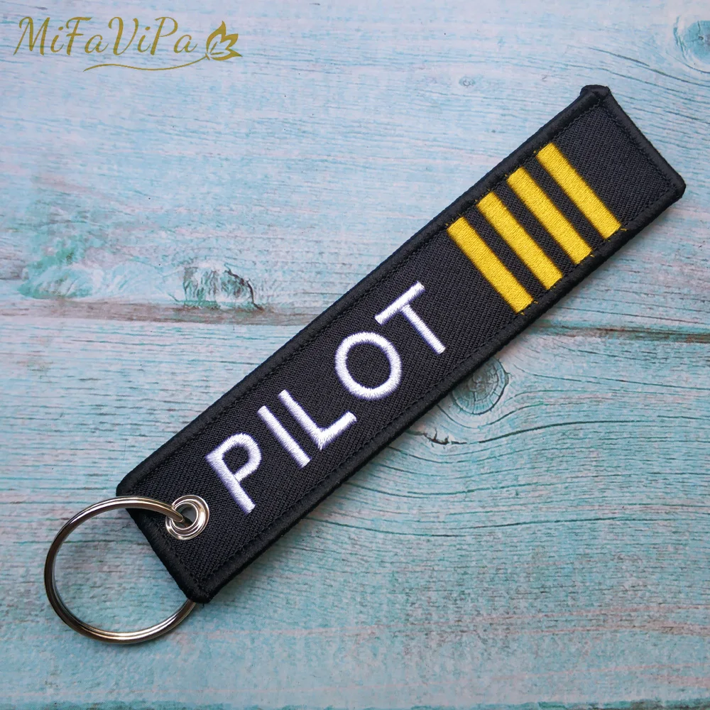 2 PCS MiFaViPa Fashion Trinket Keyring Woven Flight Crew Pilot Gift Aviation Aircraft Key Chain Airbus Plane Pilot Keychains