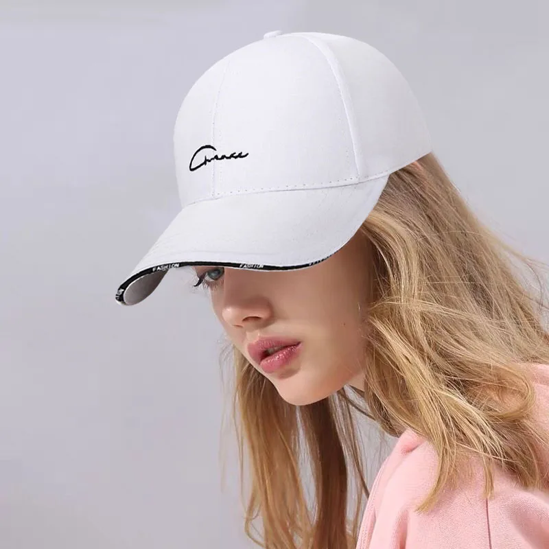 Haftowana czapka z daszkiem dla kobiet Mężczyźni Miękka bawełna Snapback Letnie sportowe czapki przeciwsłoneczne Regulowany kucyk Hip Hop Dad Hat