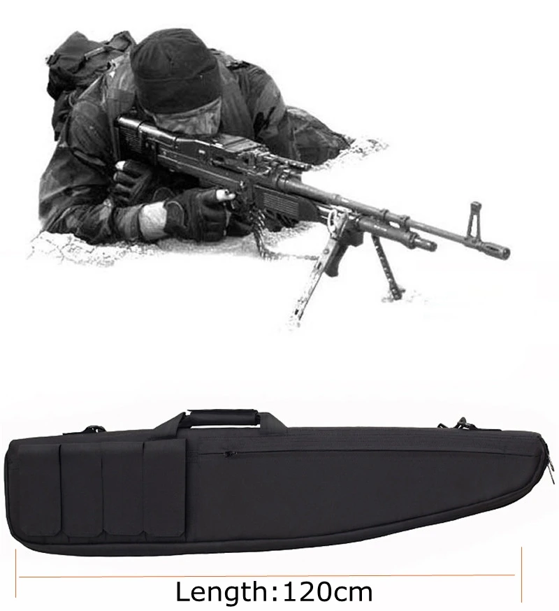 120CM Military Tactical Heavy Duty Rifle Bag Outdoor Hunting Nylon Shoulder Gun Bag Army CS Combat Rifle Case