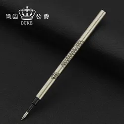 Duke-Bolígrafo Rollerball de 10 piezas, recambios de tinta negra de 0,7mm, tipo empuje, 110 mm