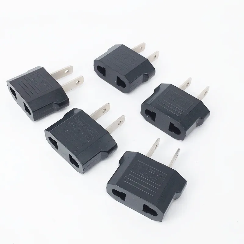 1/2/5Pcs EURO EU To US Travel Power Plug Adapter Converter Travel Conversion European To American Outlet Plug Adapter