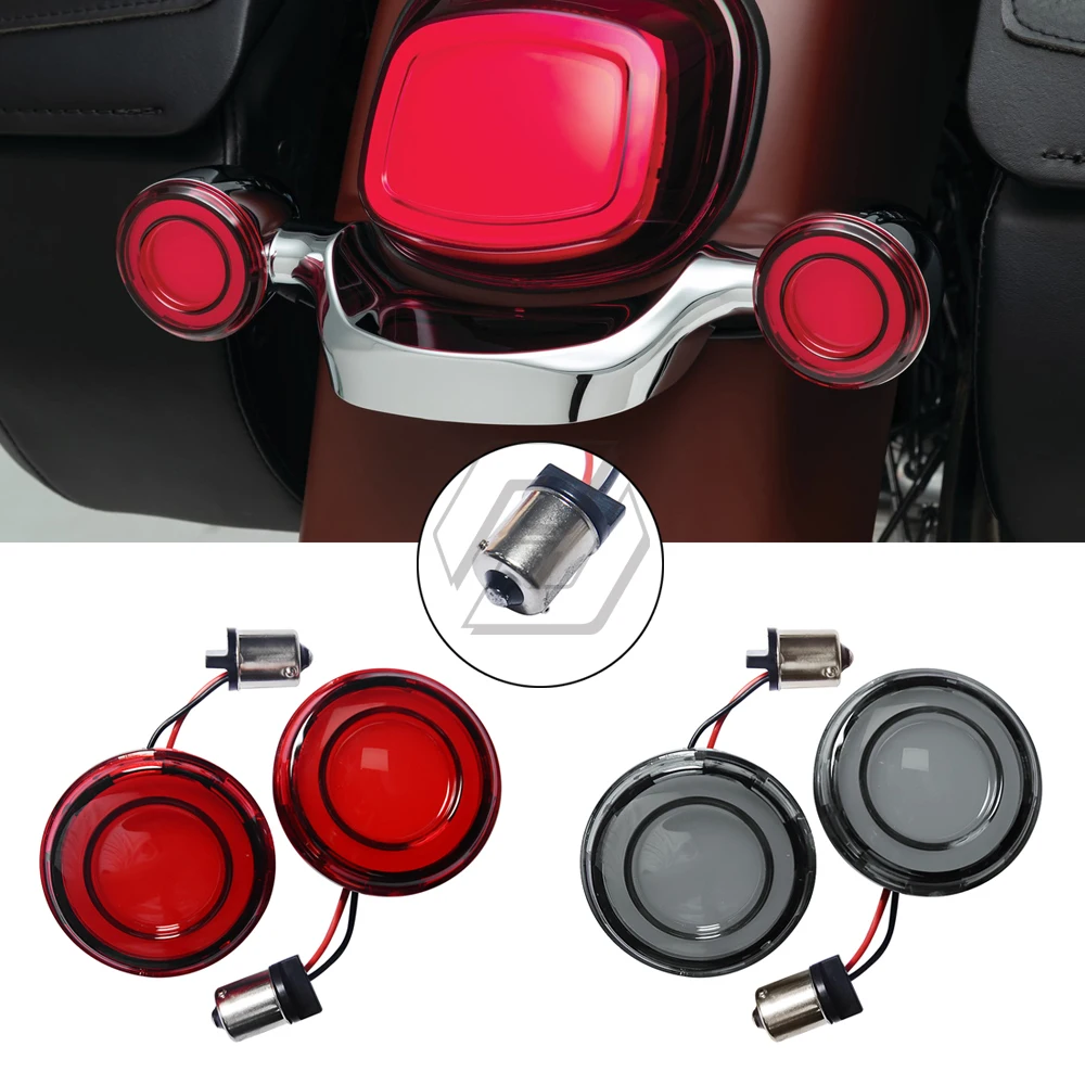 For Harley Touring Sportster XL Softail 2018-2021 Motorcycle 1157 Bullet Style LED Rear Turn Signal Conversions