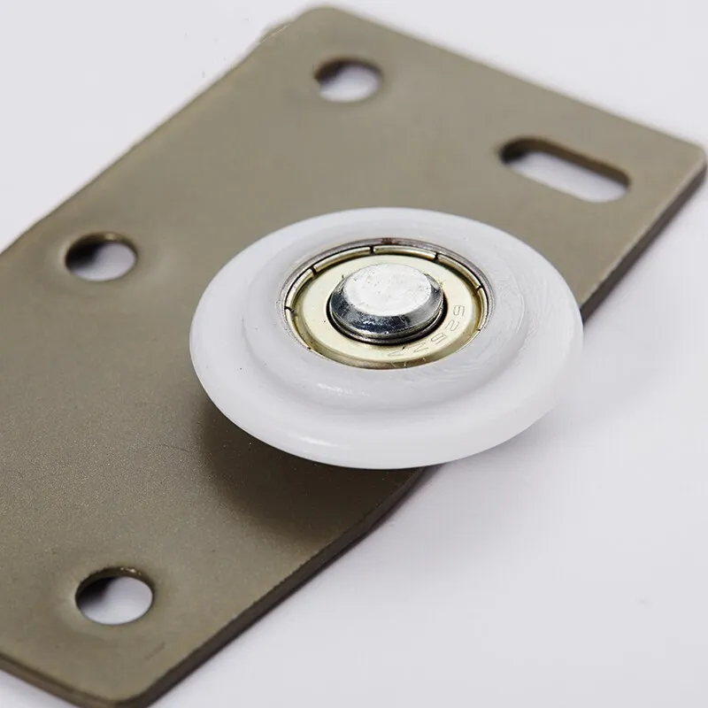 1set  Wardrobe Door Wheel Furniture Closet Mute Pulley Moving Door With Adjustable Spring Door Rollers Furniture Parts