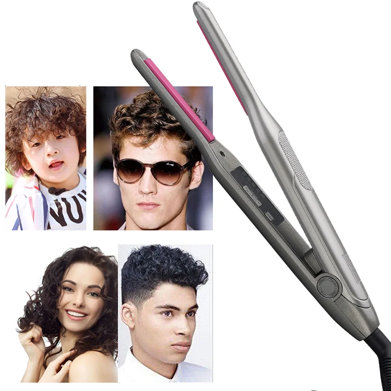 

2 in 1 Electirc Hair Iron Ceramic Hair Straightener Temperature Adjustment Flat Iron Straightening Curler Hair Styling Tool