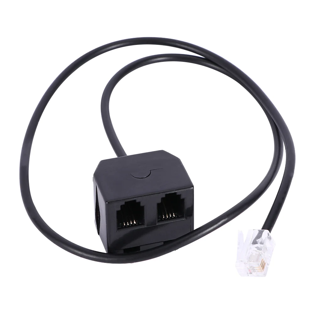 

Durable RJ9 Adapter Splitter Cord Dual 2 Female To 1 Male 4P4C Extension Cable Black Extension Cable For Dropshipping Wholesale